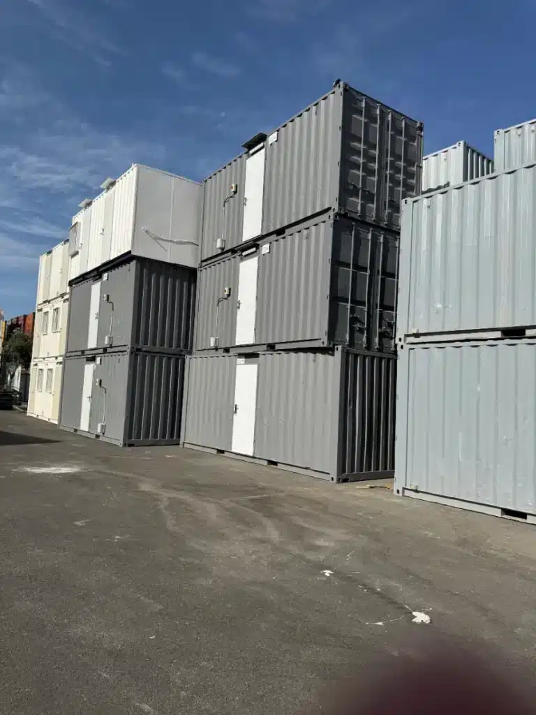 מכולת משרד 6 מטר בחלל פתוח עם בידוד צמר סלעים לתקן אש